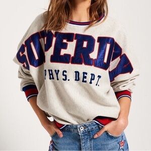 Superdry Game Day College Sweatshirt Oversized